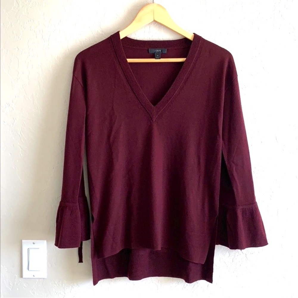 J. Crew Merino Wool Sweater Bell Sleeves